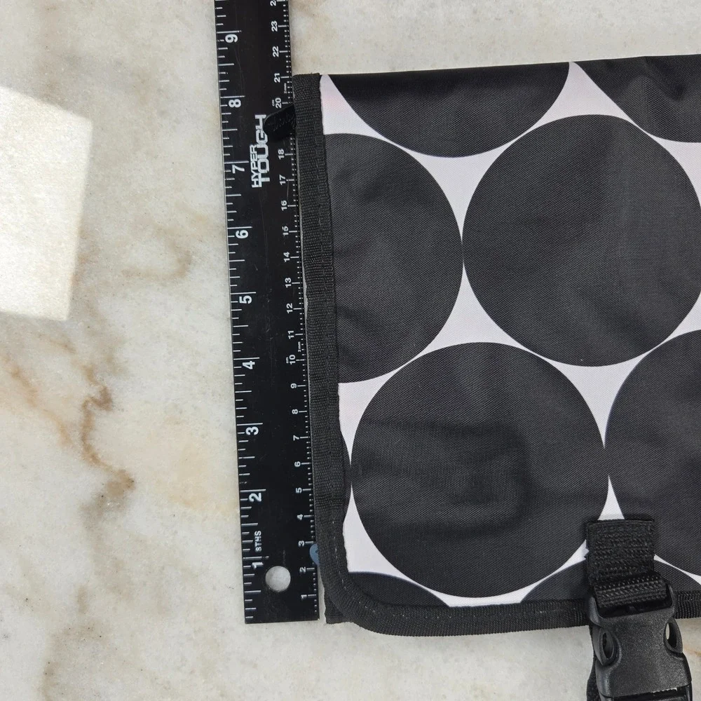Thirty-One Hanging Toiletry Bag Black White Polka Dot Travel Organizer Preppy